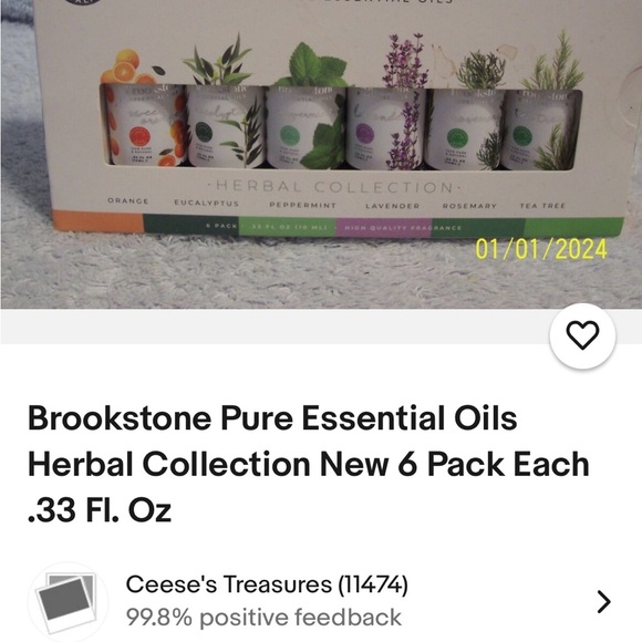 SHARPER IMAGE AROMATHERAPY DIFFUSER WITH WITH BROOKSTONE ESSENTIAL PURE OILS. - Picture 3 of 3